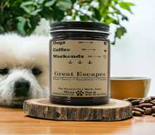 Load image into Gallery viewer, Dogs, Coffee, Weekends 8 oz. Jar - Black Raspberry Vanilla
