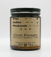 Load image into Gallery viewer, Dogs, Coffee, Weekends 8 oz. Jar - Black Raspberry Vanilla
